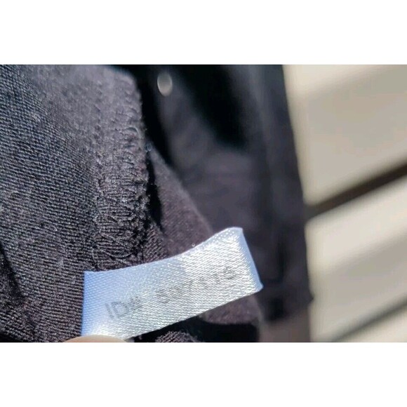 New York & Company Stretch Skirt Size M Medium Shark Bite Hem Black Long Modest - Picture 8 of 11